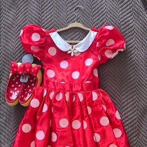 Minnie Mouse Dress! Red Polka Dot Dress with Matching Shoes